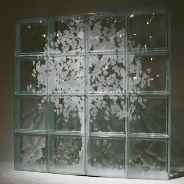 etched glass block windows